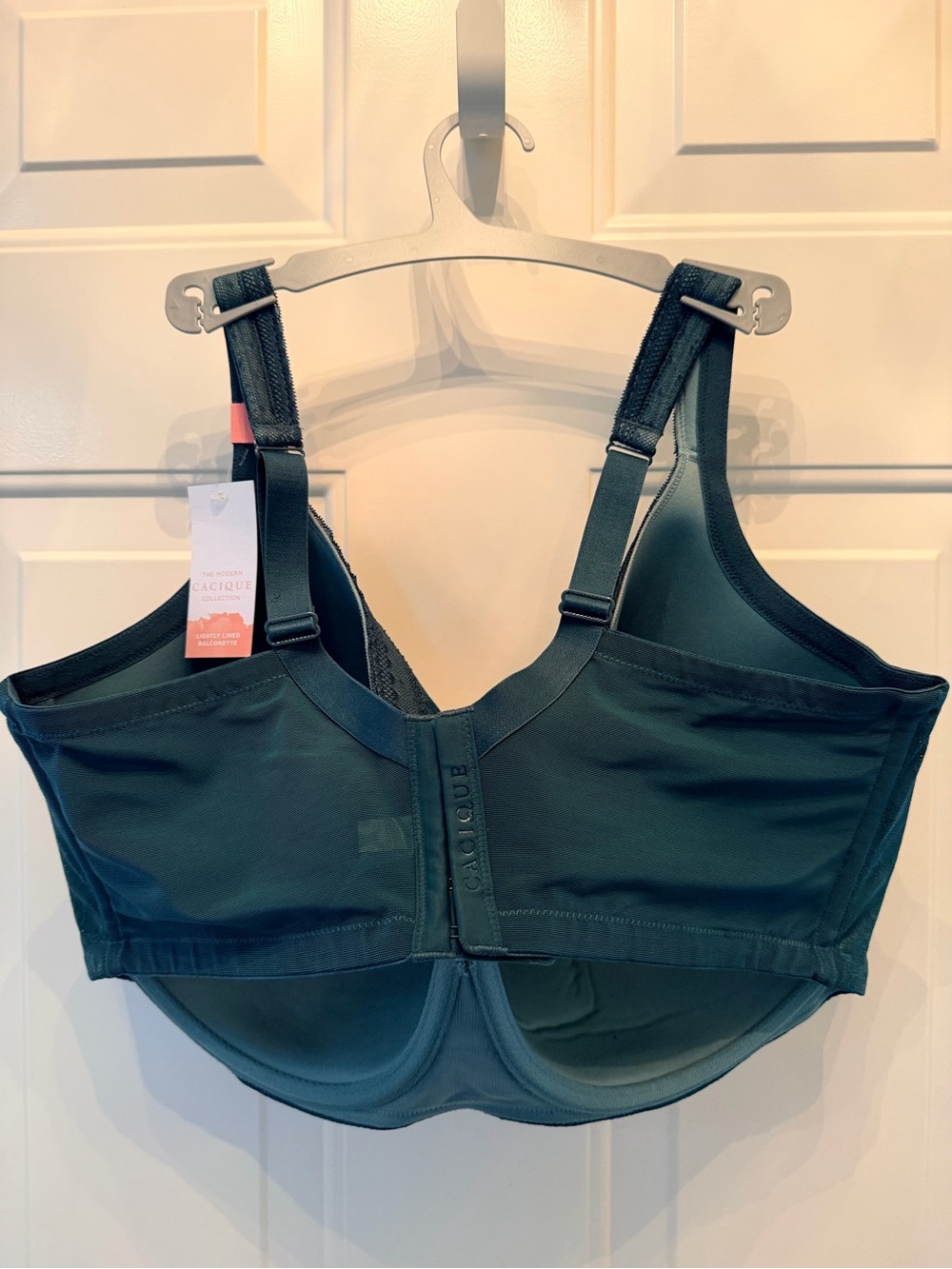 Cacique Deep Teal Lace Full Coverage Bra Lightly Lined Balconette - Picture 4 of 4